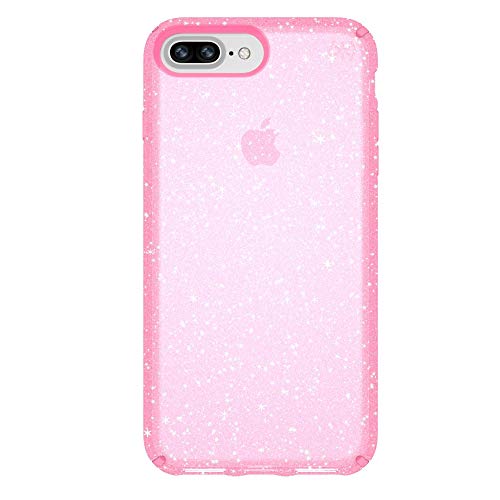 Speck 103123-6603 Products Presidio Clear + Glitter Case For Iphone 8 Plus (Also Fits 7 Plus And 6s Plus/6 Plus), Bella Pink With Gold Glitter/Bella Pink