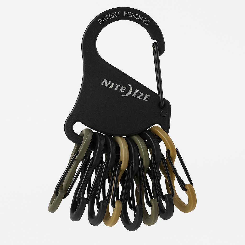 Nite Ize KeyRack S Biner Black Camo Durable Aluminum Key Organizer