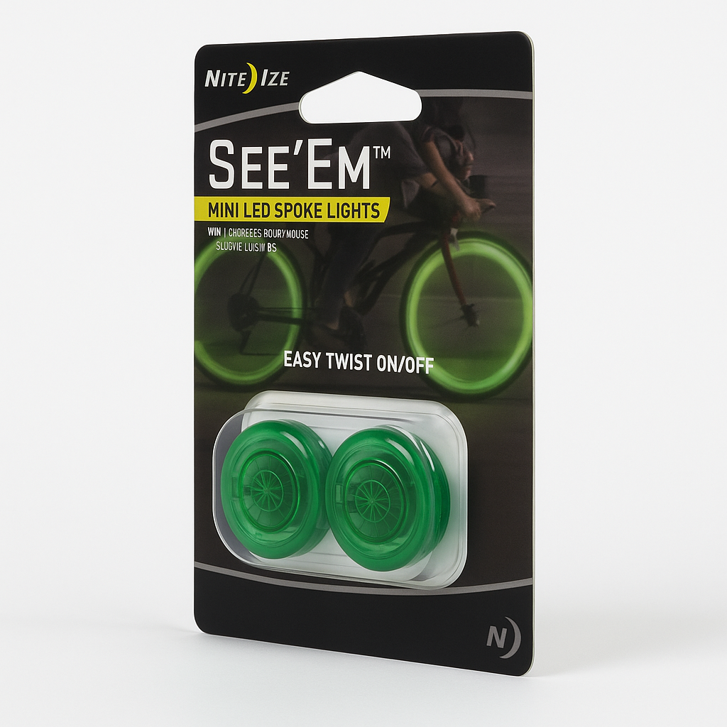 Nite Ize See Em Mini Led Bicycle Spoke Lights Green 2 Pack