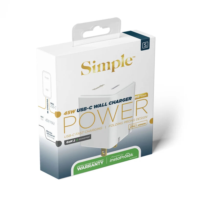 [810135812511] Simple 45w Usb-C Wall Charger