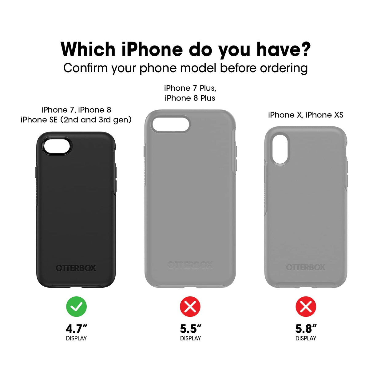 OtterBox Commuter Case For iPhone 8 7 SE Black Slim And Protective Shield