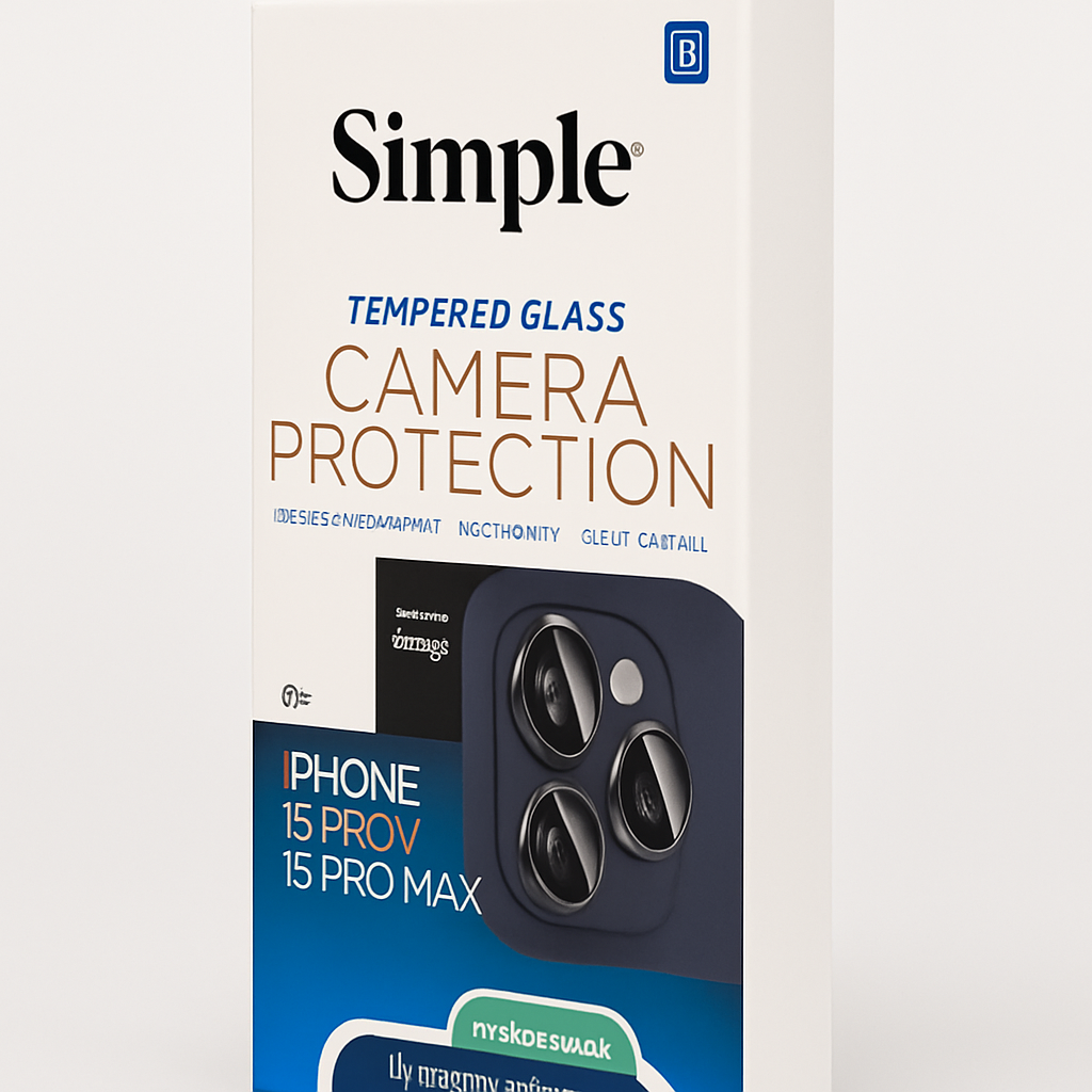 [810135810517] Simple Tempered Glass Camera Protection – Iphone 15 Pro / 15 Pro Max
