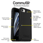 OtterBox Commuter Case For iPhone 8 7 SE Black Slim And Protective Shield
