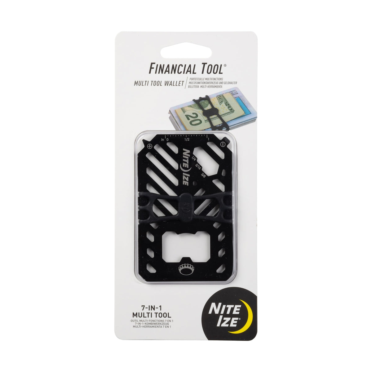 Nite Ize Financial Tool Wallet 7 In 1 Stainless Steel Travel Organizer