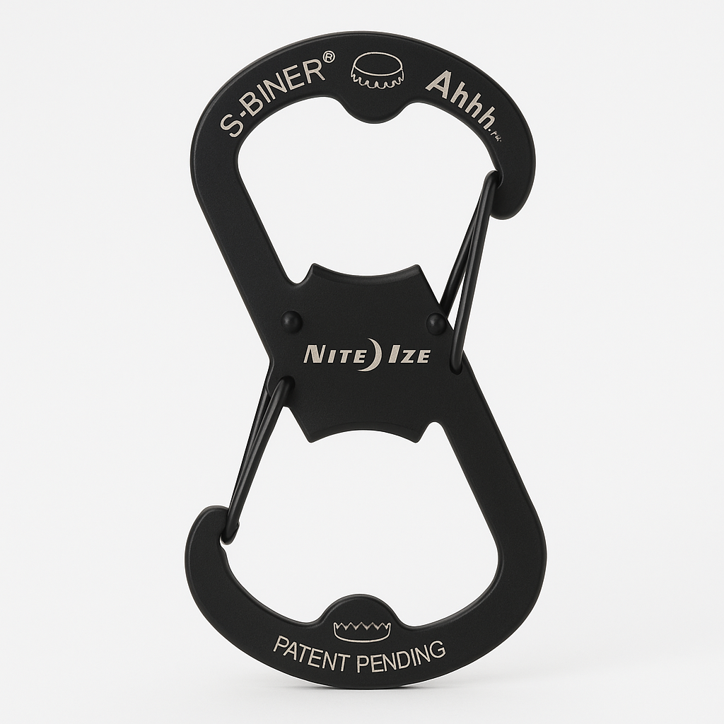 Nite Ize Ahhh Dual Carabiner Bottle Opener Multi Tool Black