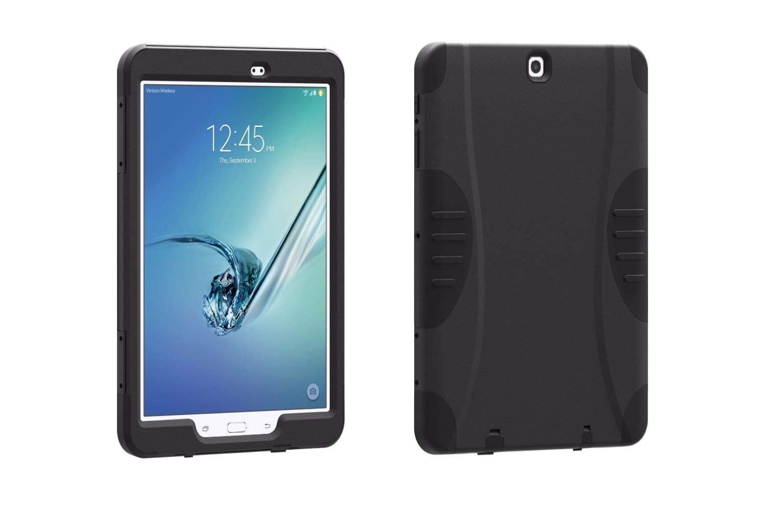 Verizon OEM Rugged Case With Screen Guard For Samsung Galaxy Tab E 9.6 Black