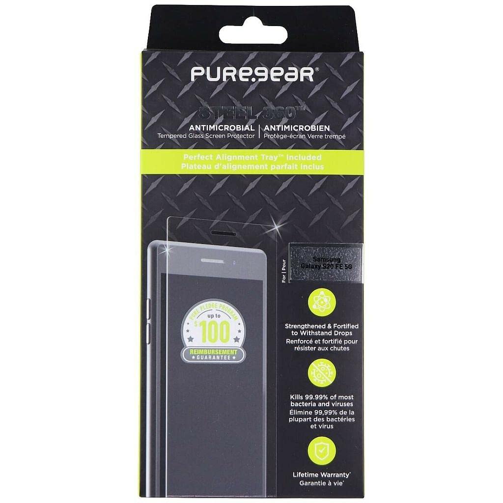 Puregear Hd Clear Tempered Glass Screen Protector For Samsung Galaxy S20 Fe (2020) Case Friendly, Scratch Resistant With Anti-Fingerprint Coating, Anti-Scratch Protective Glass With Lifetime Replacement (Self Alignment Installation Tray Included)