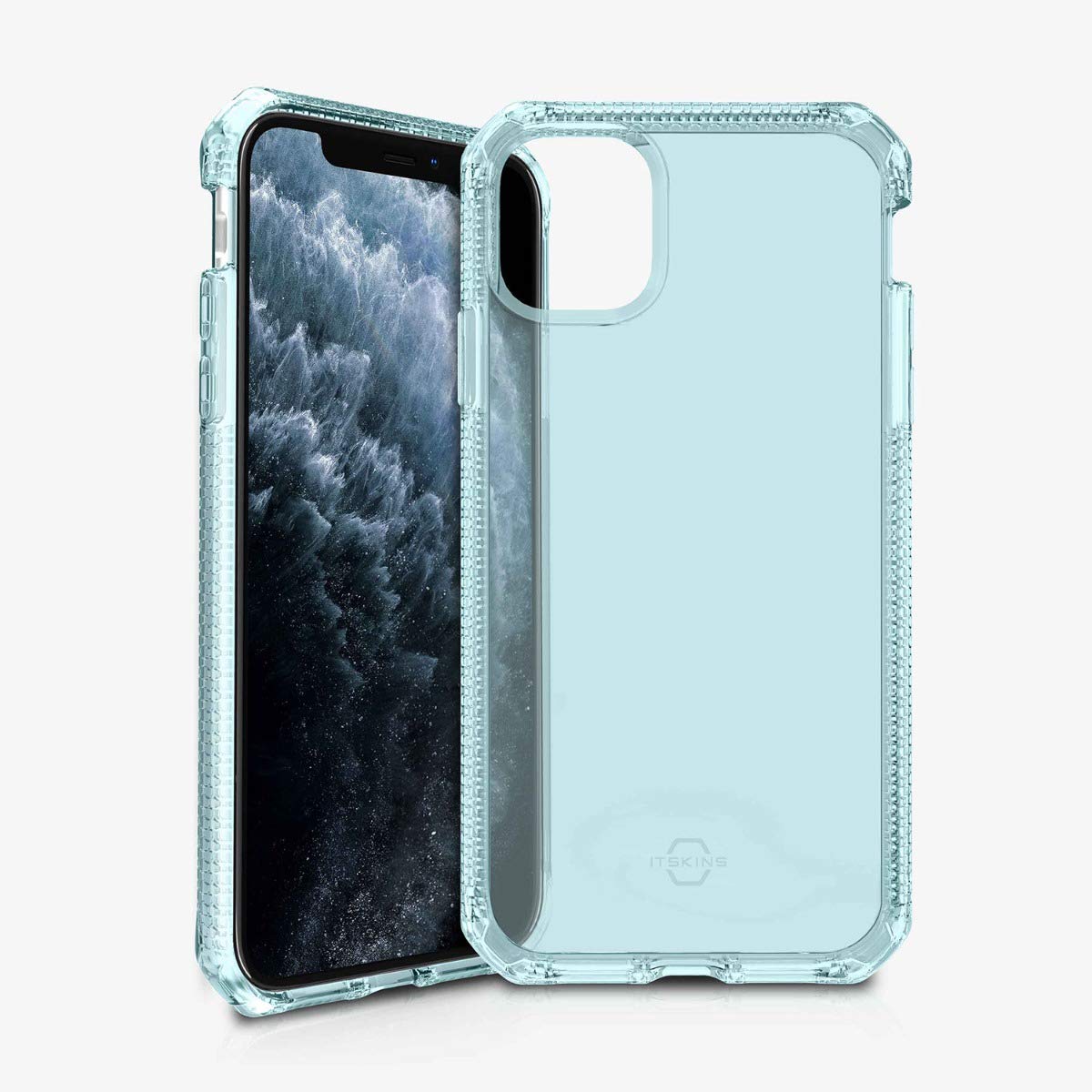Itskins Spectrum Clear Case For iPhone 11 Pro Max Light Blue Slim Shockproof