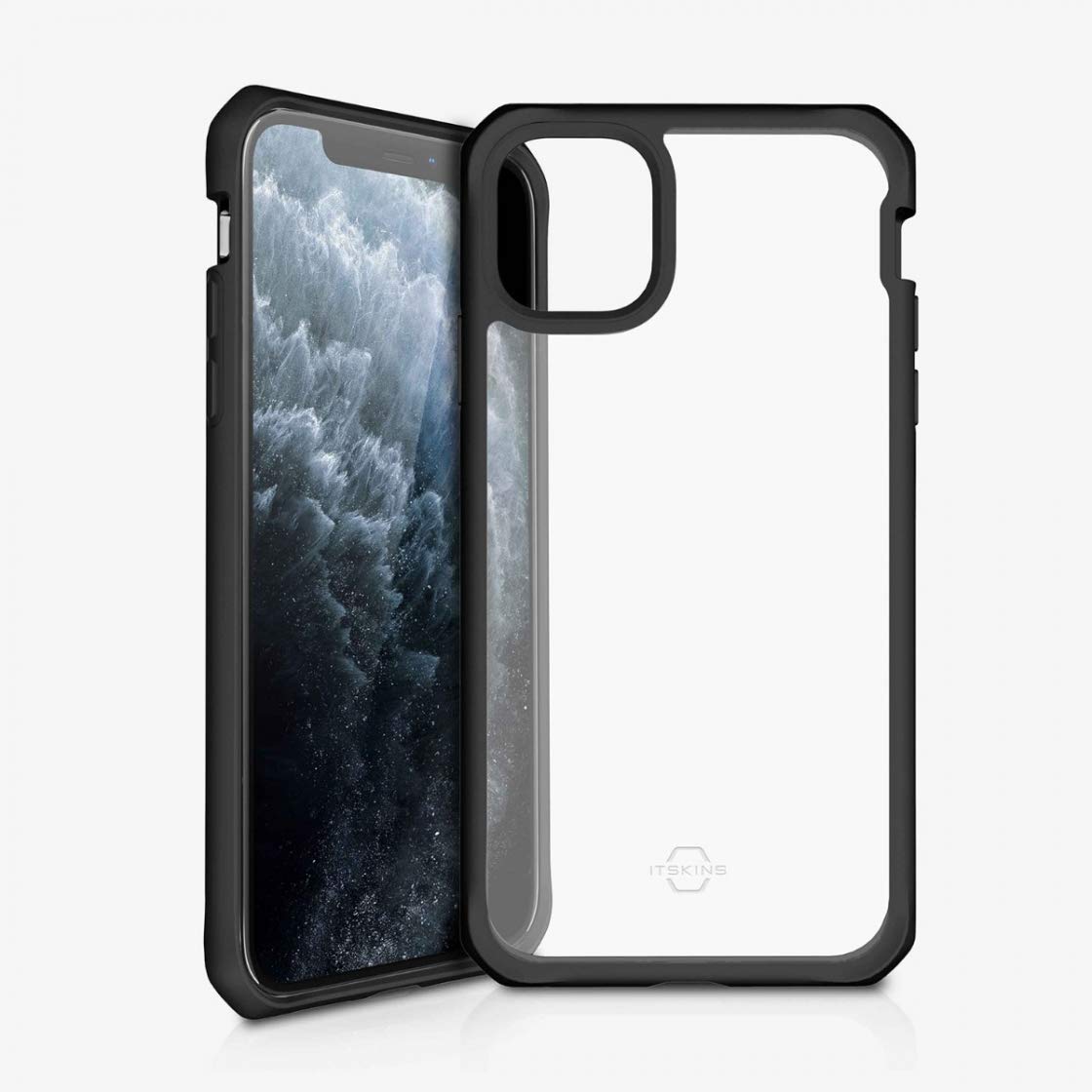 Itskins Hybrid Solid Protective Case For IPhone 11 Pro Max Black Clear