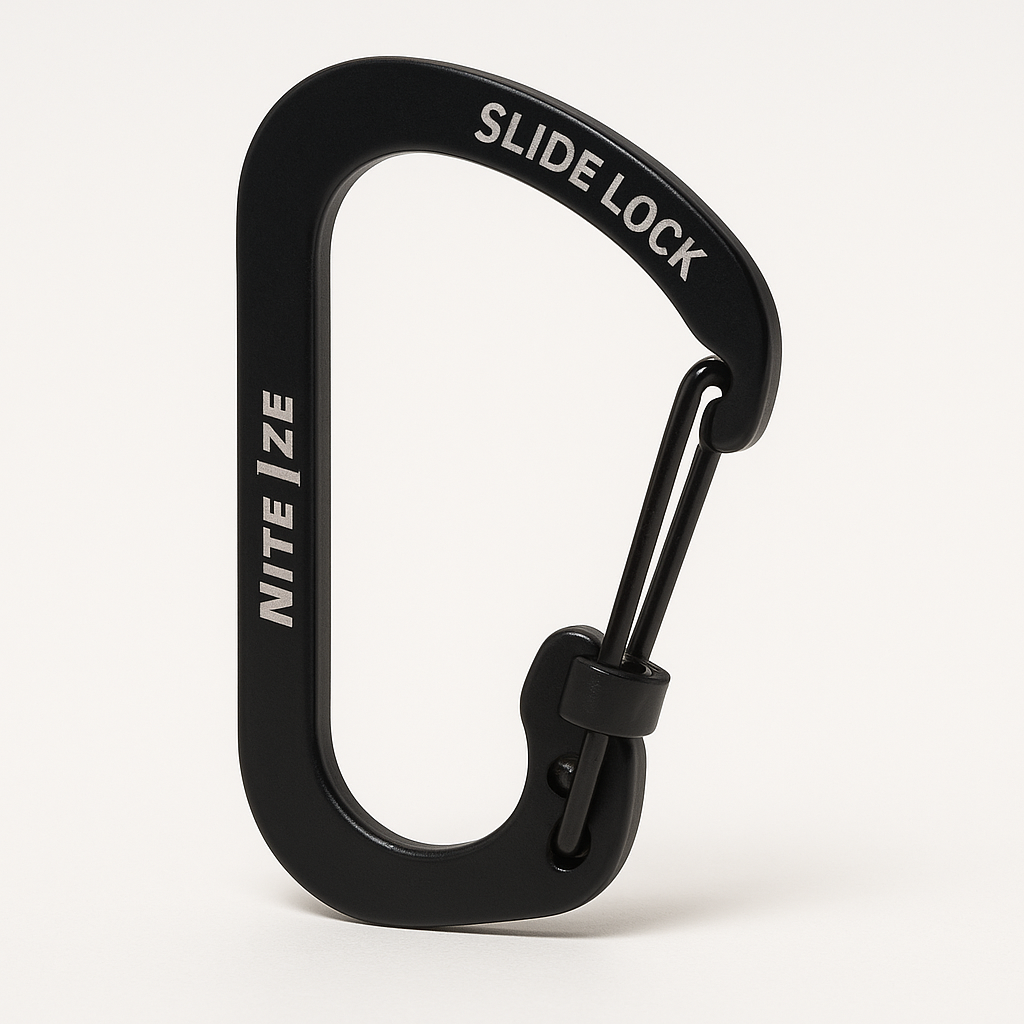Nite Ize SlideLock Carabiner Number Two Black Heavy Duty Gear
