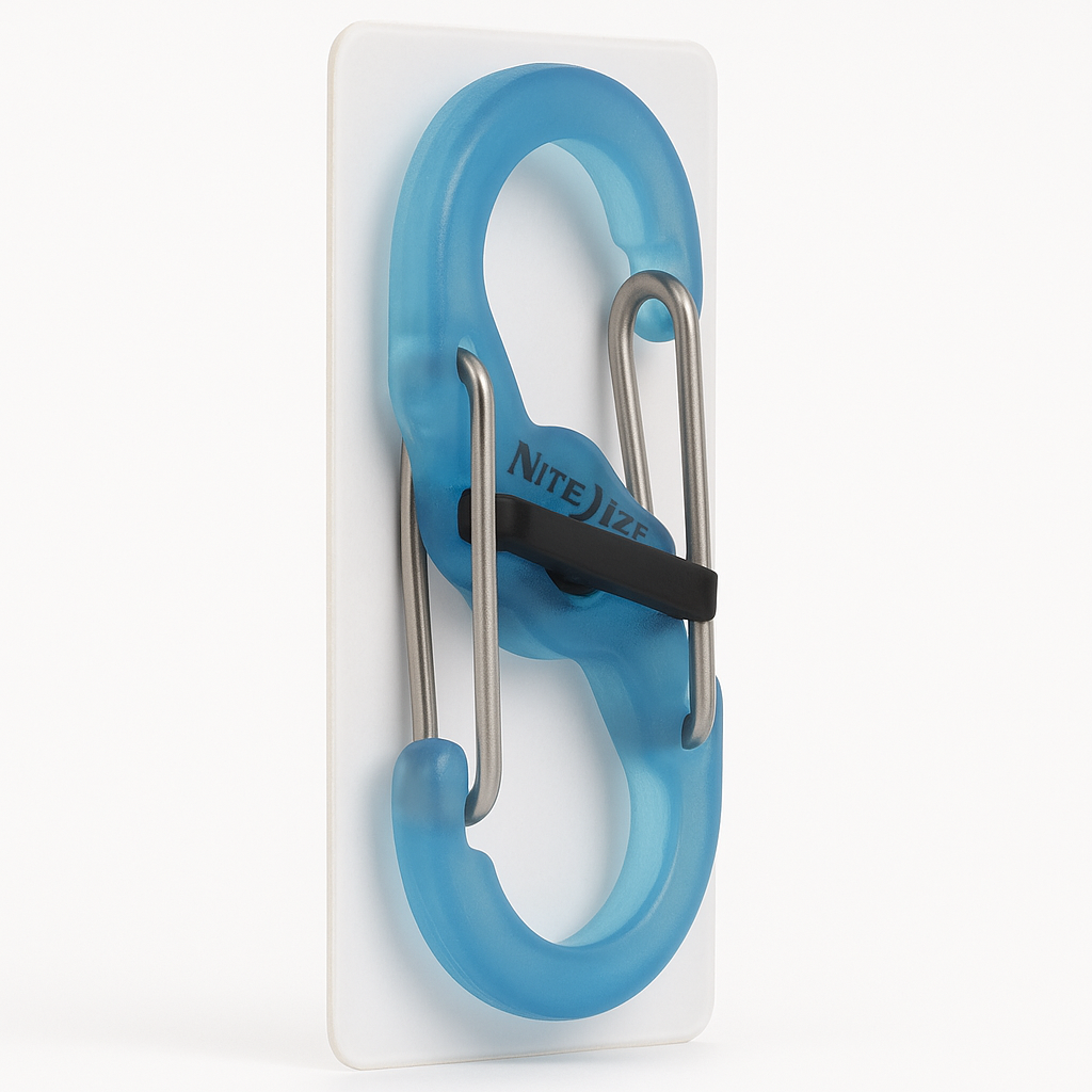 Nite Ize S Biner Microlock Polycarbonate Carabiner 2 Pack Blue