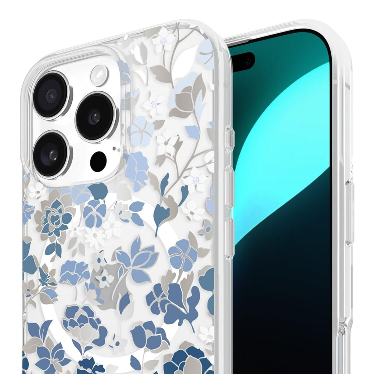 Kate Spade New York iPhone 16 Pro MagSafe Case Flowerbed Blue