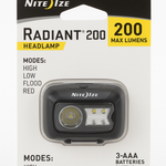 Nite Ize Radiant 200 Headlamp 200 Lumen White Red Led Water Resistant 4 Modes