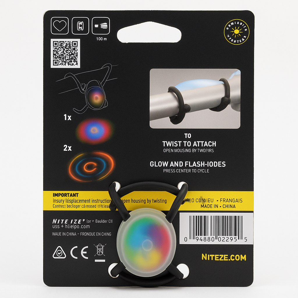 Nite Ize TwistLit LED Bicycle Light Disco Flashing Mode