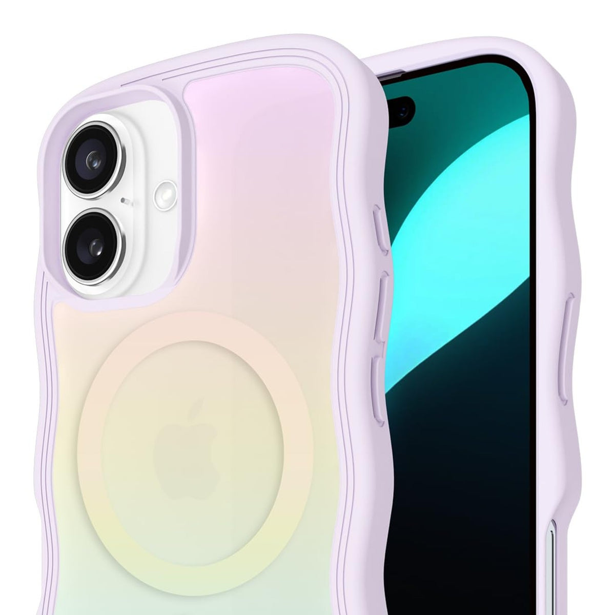 Kate Spade iPhone 16 MagSafe Case Wavy Series Opal Iridescent