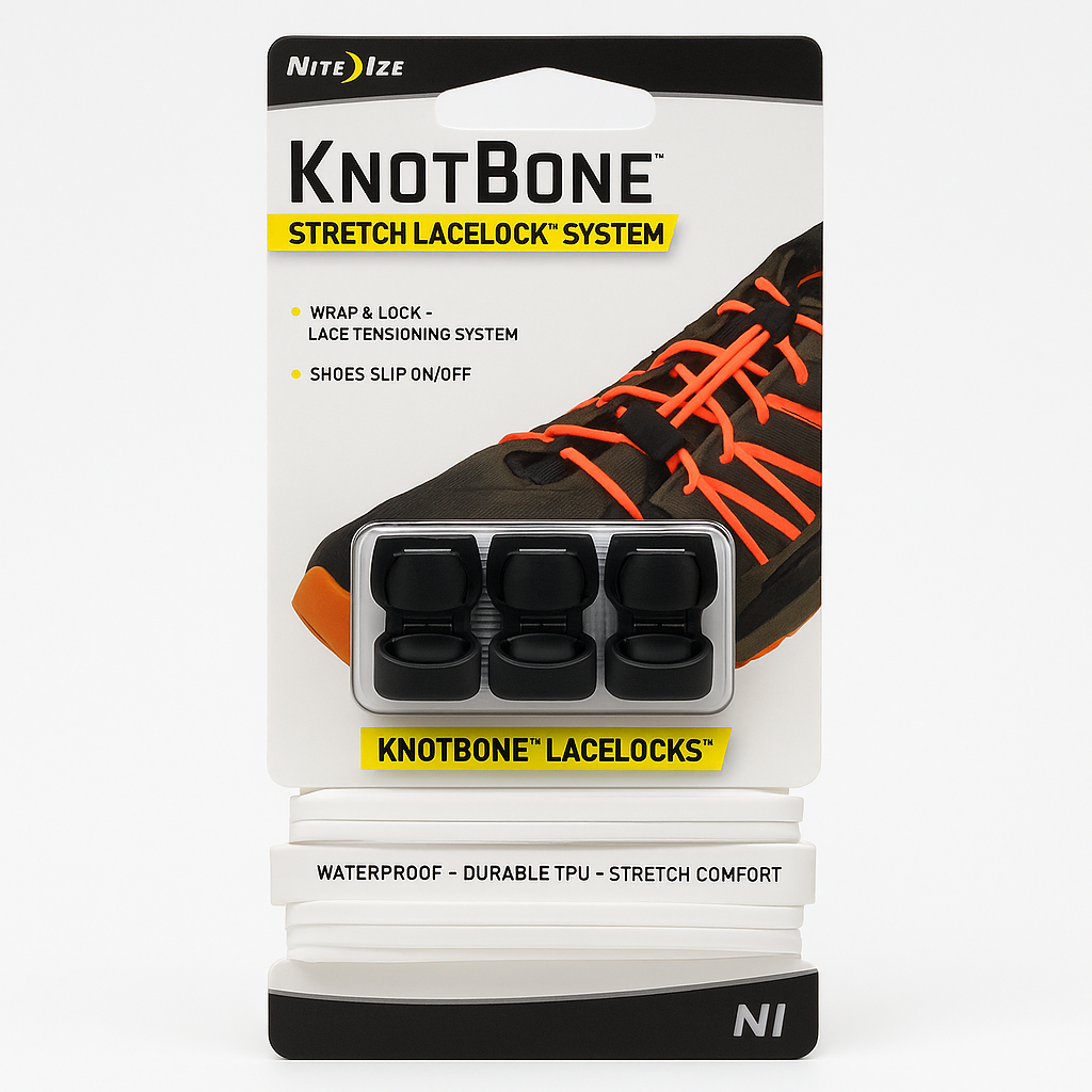 Nite Ize Knotbone Stretch LaceLock System Outdoor Gear Tie White