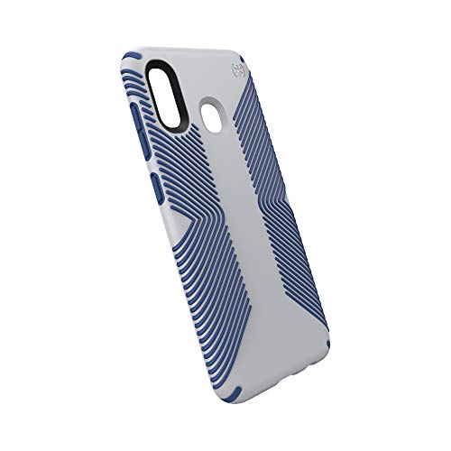 Speck Products Samsung A20 Case, Presidio Grip, Microchip Grey/Ballpoint Blue