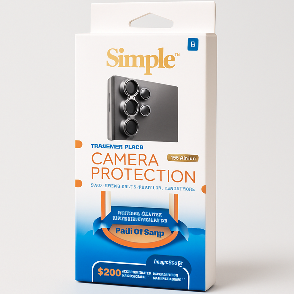 Simple Tempered Glass Camera Protector Shield For Samsung Galaxy S25 Plus