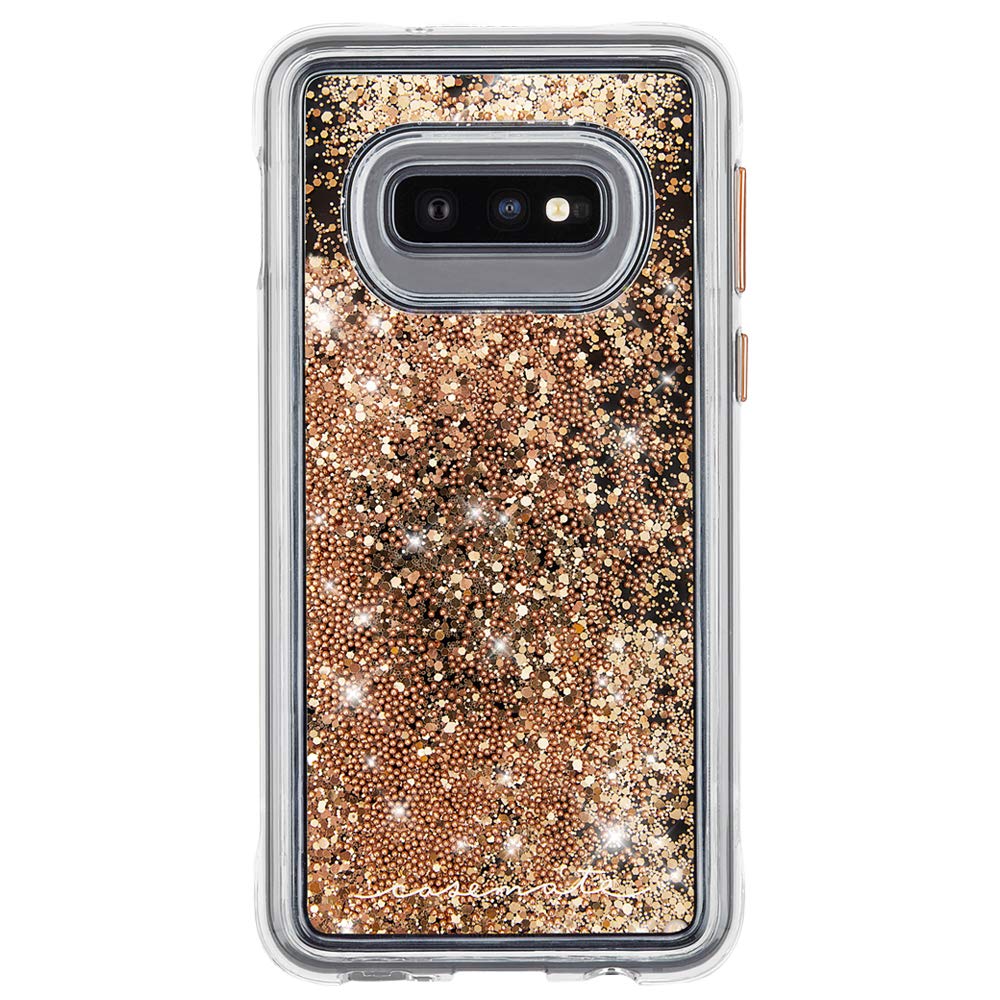 Case-Mate Waterfall Liquid Glitter Case Galaxy S10e Gold Slim Protective