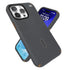 Speck Iphone 15 Pro Max Case - Clicklock No-Slip Interlock, Built For Magsafe, Drop Protection Grip - Soft Touch 6.7 Inch Phone Case - Presidio2 Grip Charcoal Grey/Cool Bronze/White