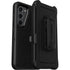 Otterbox Galaxy S23 (Only) Defender Series Case Black, Rugged & Durable With Port Protection Includes Holster Clip Kickstand Microbial Defense Protection Non-Retail Packaging