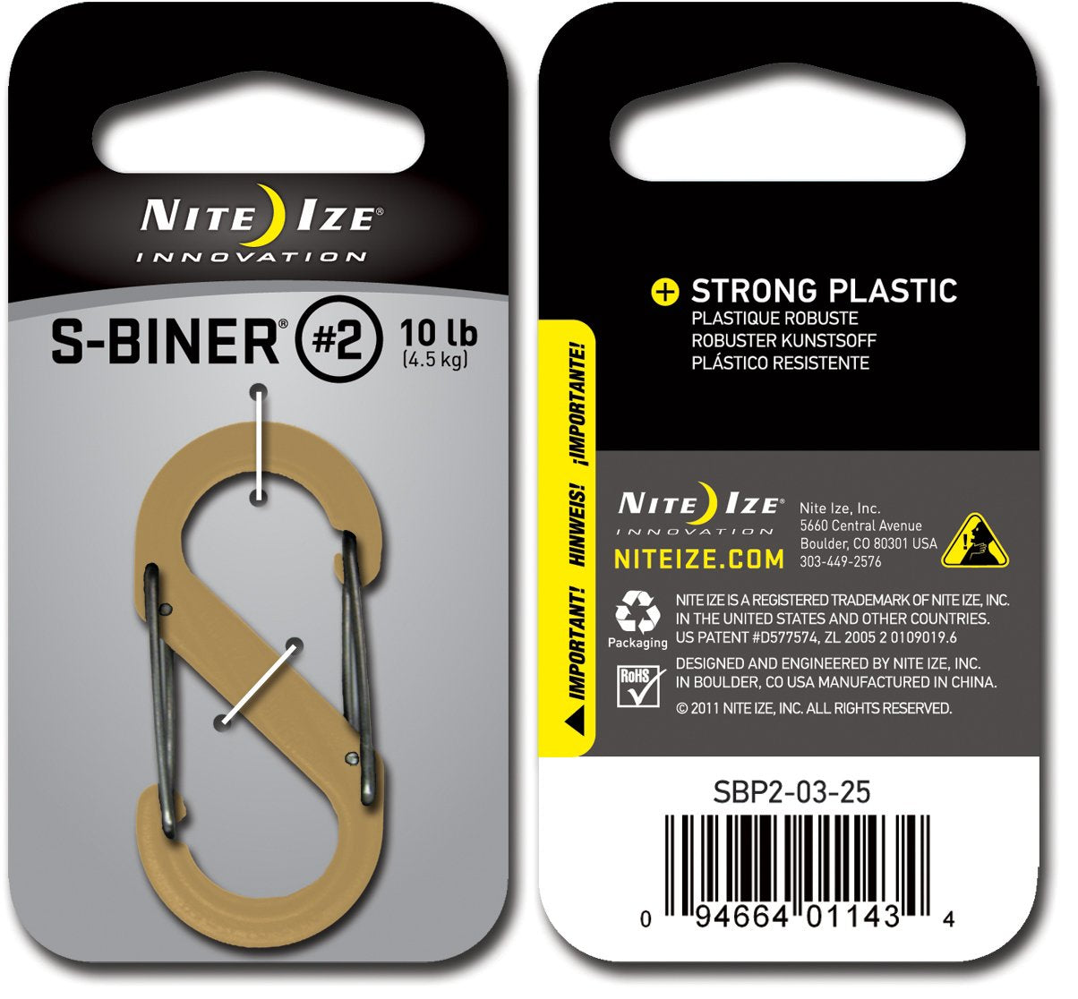 Carabiner, S-Biner Plastic