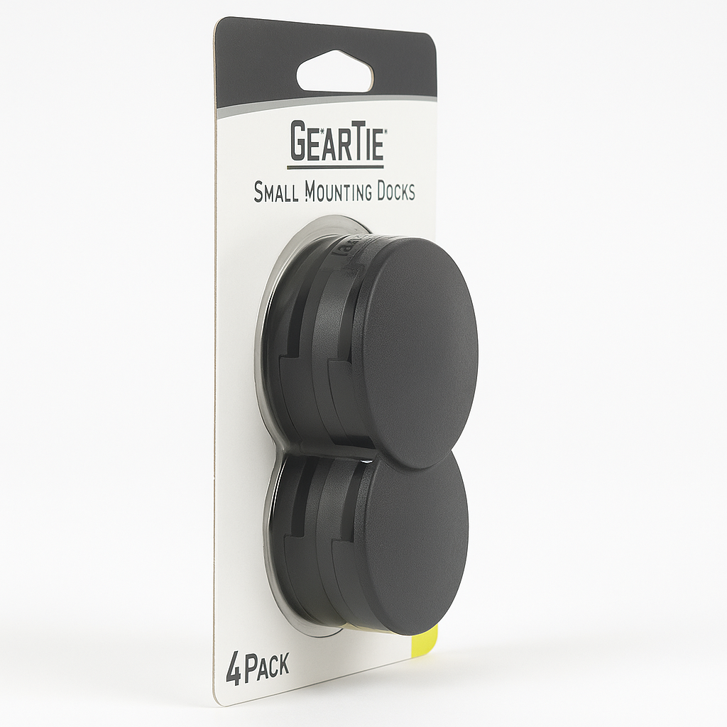 Nite Ize Gear Tie Small Mounting Docks Strong Adhesive Holder 4 Pack