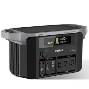 Portable Power Station 600W, 655Wh/182,000mAh Solar Generator with 100W USB-C Output & 120V Pure Sine Wave AC Outlets
