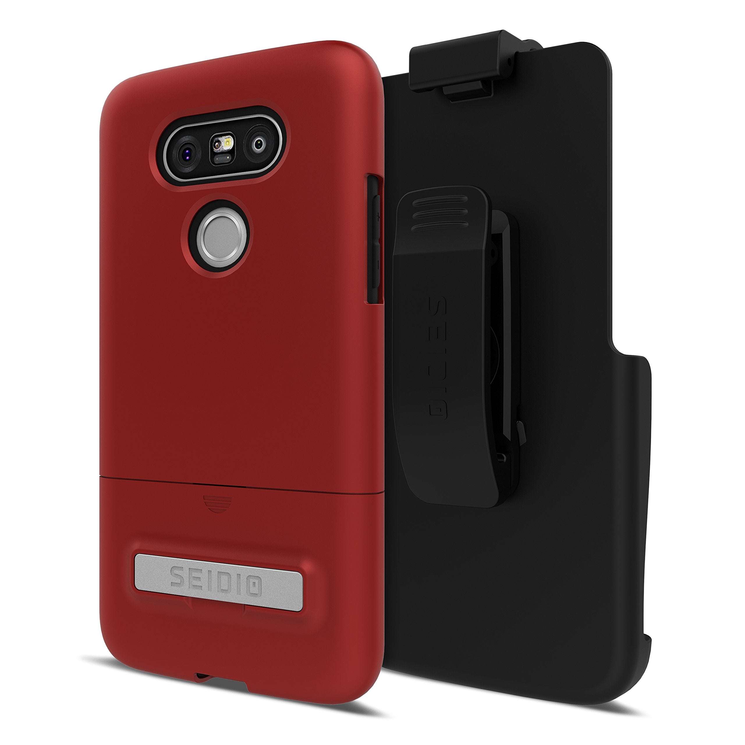 Seidio Surface Case LG G5 Kickstand Holster Red Black