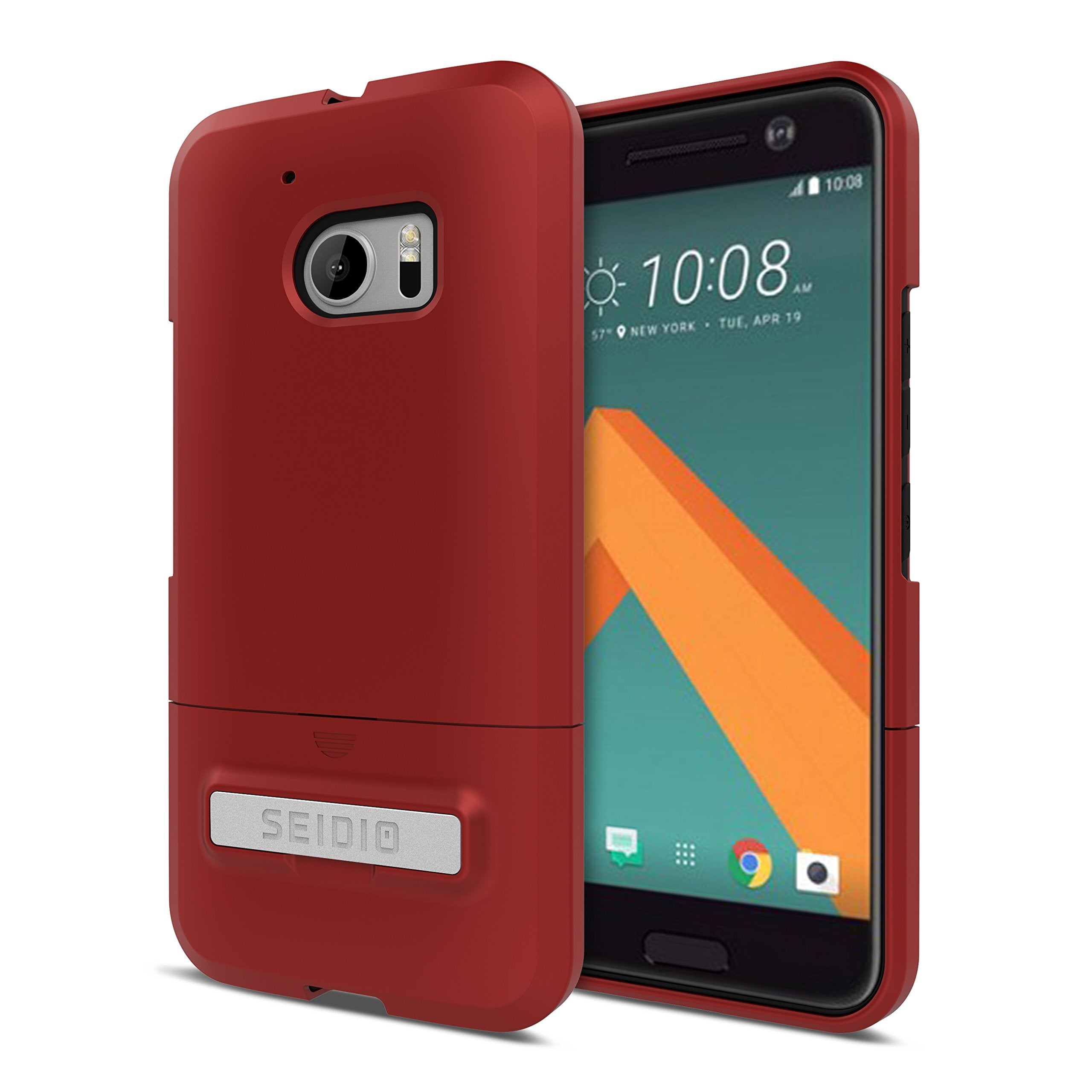 Seidio Surface Kickstand Case For HTC M10 Dark Red Black Dual Layer