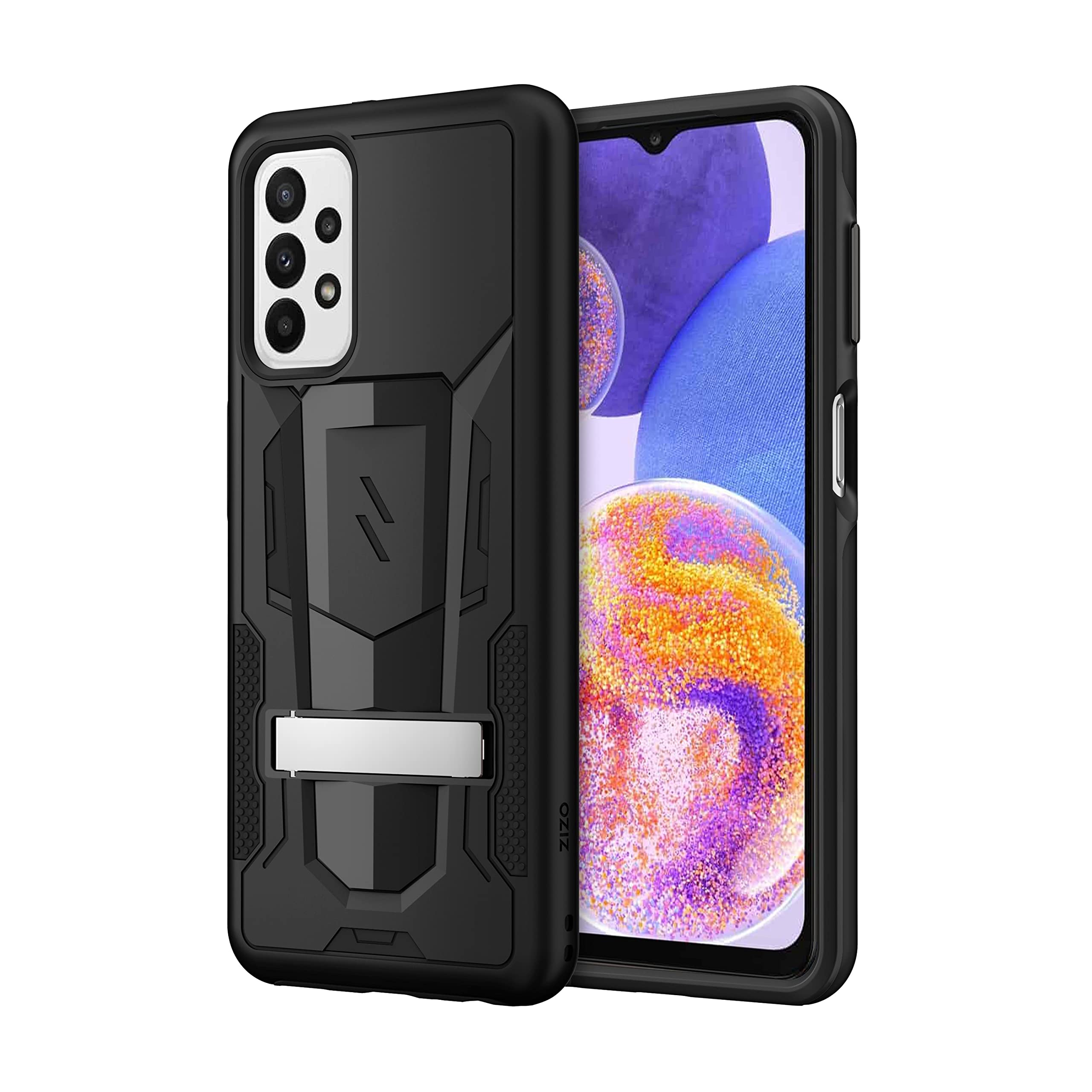 Zizo Transform Series For Galaxy A23 5g Case - Rugged Dual-Layer Protection With Kickstand - Black