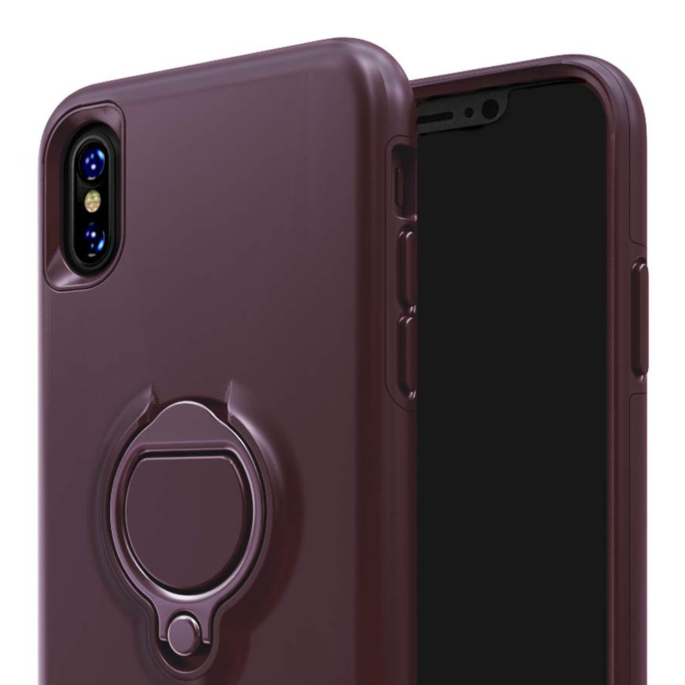 [819771022445] Skech Slim Shockproof Anti-Slip Vortex Hybrid Case For Apple Iphone Xs Max - Sangria