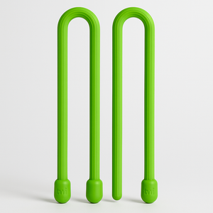 Nite Ize 12 Inch Lime Green Reusable Rubber Gear Tie 2 Pack
