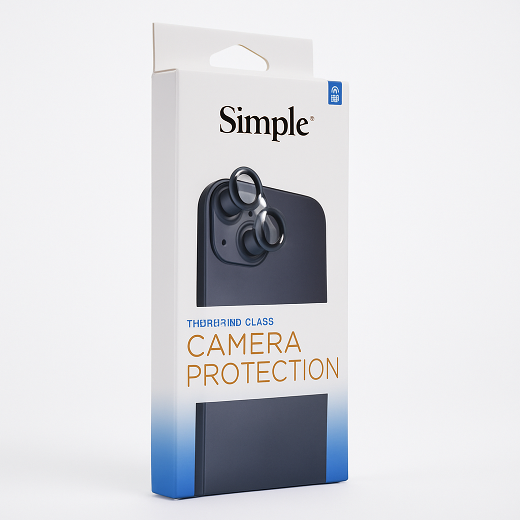 [810135810500] Simple Tempered Glass Camera Lens Protector For Iphone 15 / 15 Plus
