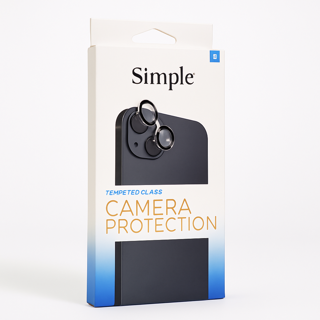 [810135810500] Simple Tempered Glass Camera Lens Protector For Iphone 15 / 15 Plus
