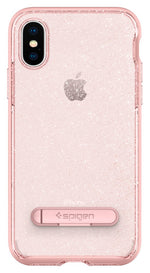 [8809565300479] Spigen Crystal Hybrid Glitter Iphone A Case With Flexible Inner Casing And Reinforced Hard Bumper Frame For Iphone A (2017) - Rose Quartz
