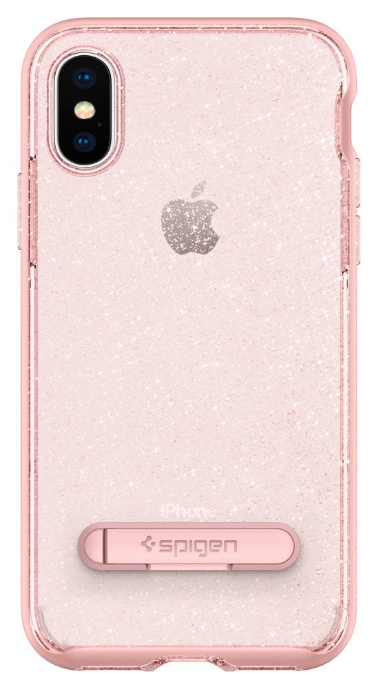 [8809565300479] Spigen Crystal Hybrid Glitter Iphone A Case With Flexible Inner Casing And Reinforced Hard Bumper Frame For Iphone A (2017) - Rose Quartz