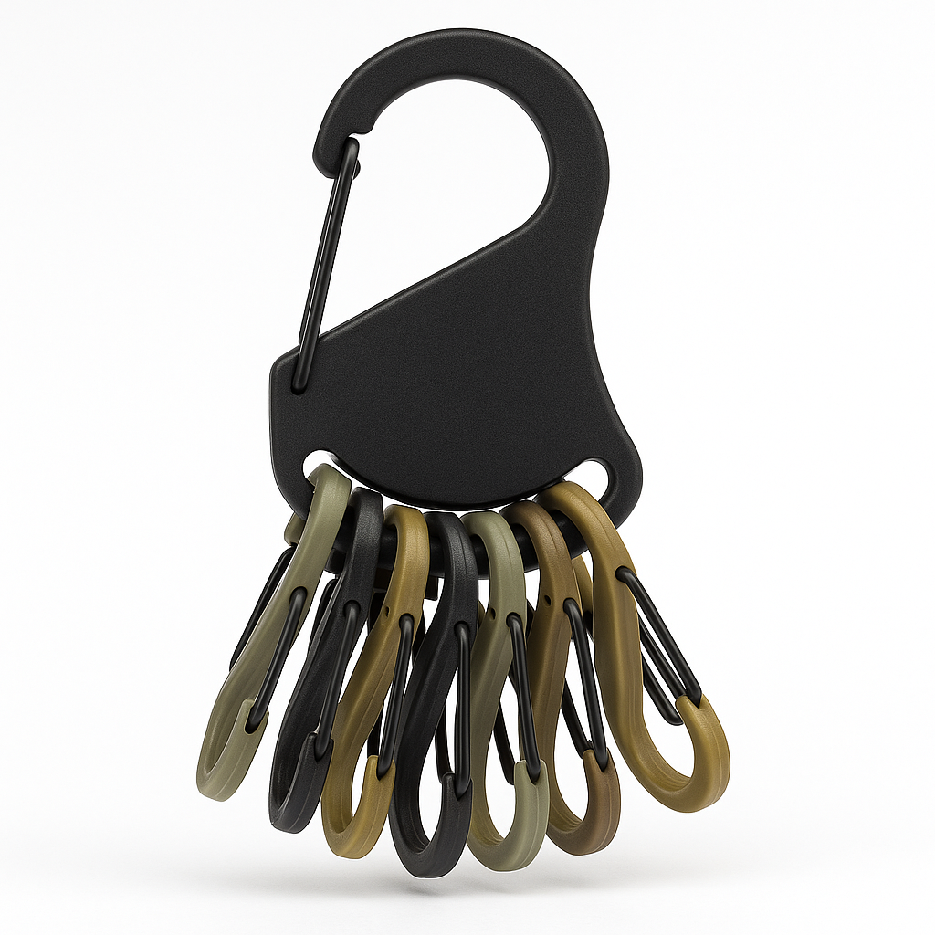 Nite Ize KeyRack S Biner Black Camo Durable Aluminum Key Organizer