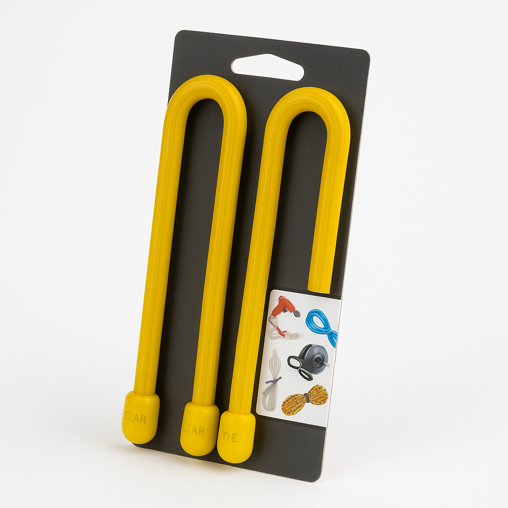 Nite Ize 12 Inch Yellow Gear Tie 2 Pack Reusable Rubber Twist Ties