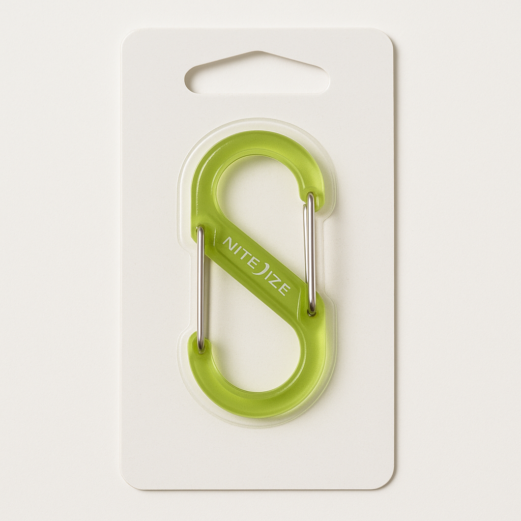 Nite Ize Plastic S Biner Carabiners Transparent Lime 2 Pack Outdoor Clip