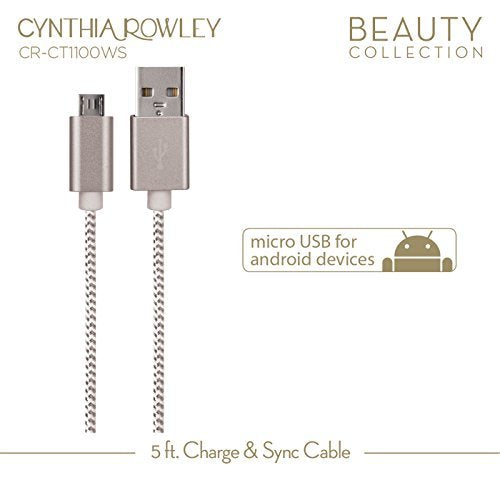 Cynthia Rowley Micro Usb Cable For Android - White