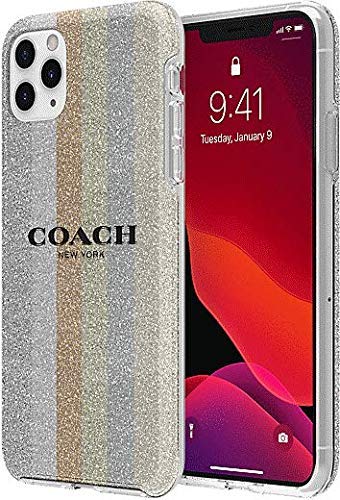 Coach Protective Case For iPhone 11 Pro 5.8in Neutral Silver Glitter Rare