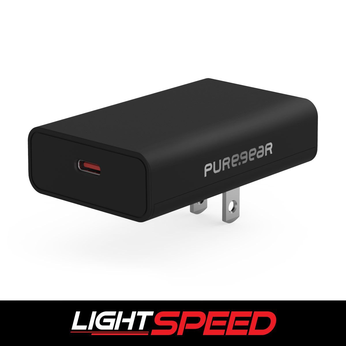 Lightspeed 18w Single Usb-C Pd Wall Charger Black