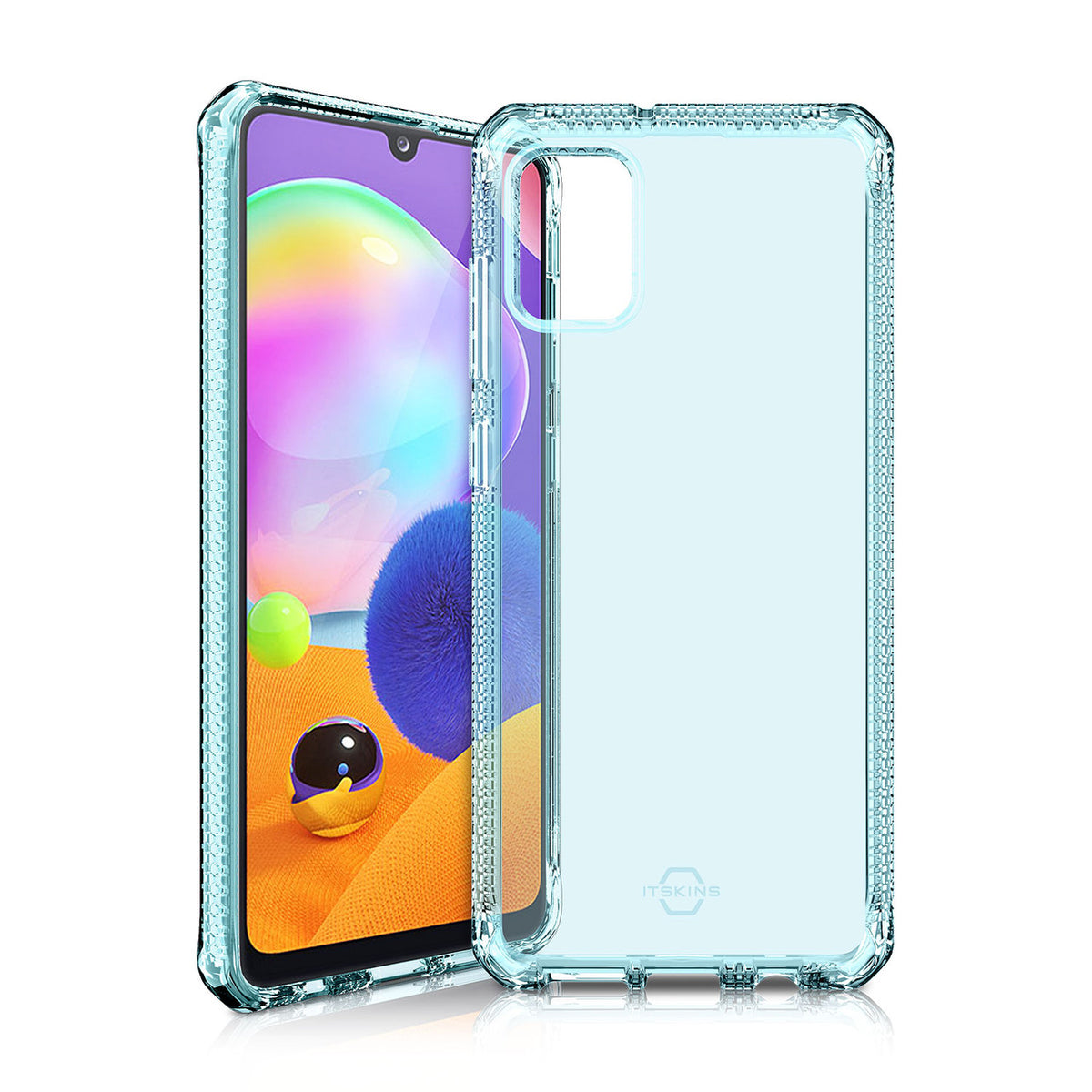 Itskins Spectrum Clear Case For Galaxy A51 Light Blue Slim Hybrid Shockproof
