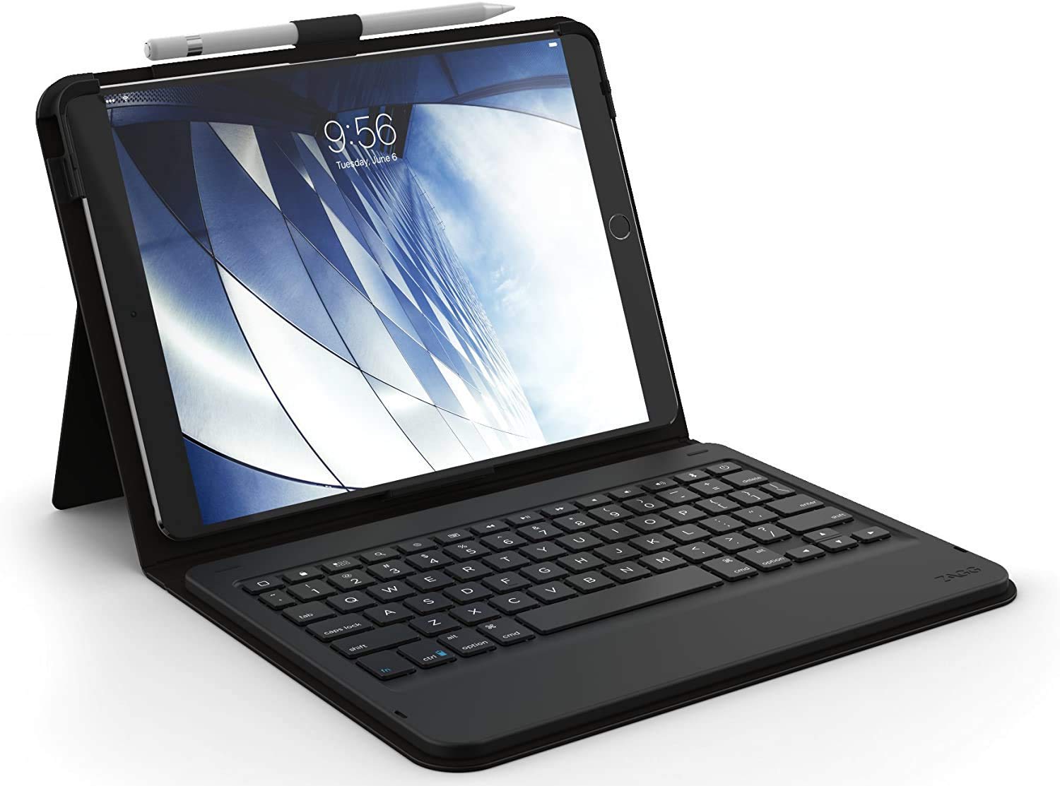 Zagg Messenger Folio Bluetooth Tablet Keyboard Made For Apple Ipad 10.5" And 10.5" Air Charcoal