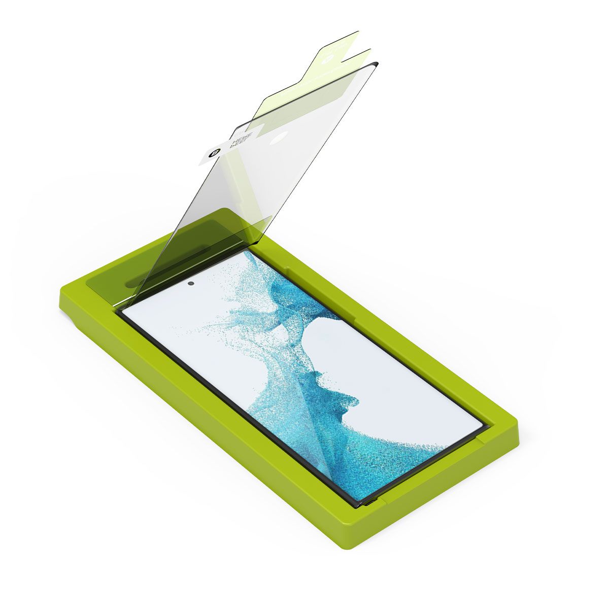 Samsung Galaxy S22 Ultra 5g Steel 360 Antimicrobial Curved Tempered Glass With Black Borders, Perfect Alignment Tray™