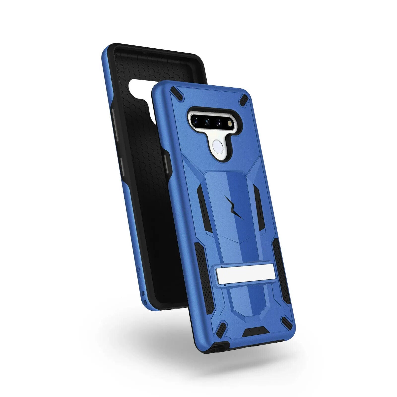 Zizo Transform Lg Stylo 6, Dual Layered, Military Drop Protection Phone Case Blue & Black