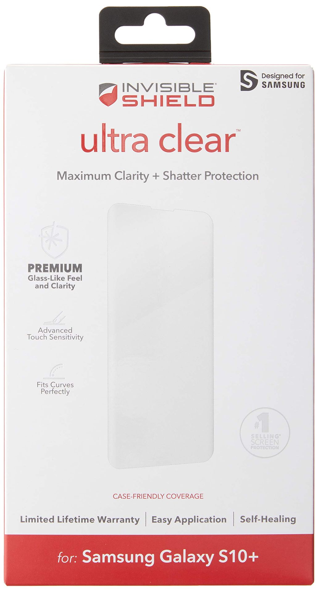 Invisible Shield Ultra Clear Military Grade Film Screen Protector Made For Samsung Gs10+ Case Friendly