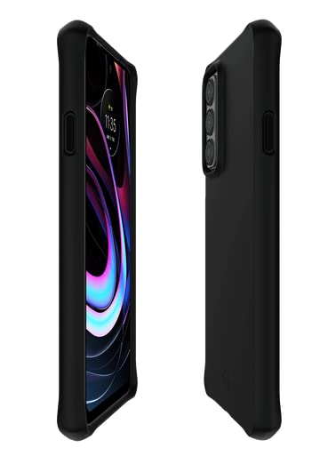 Itskins Hybrid Silk Case Moto Edge 2021 Black Slim Protective Cover