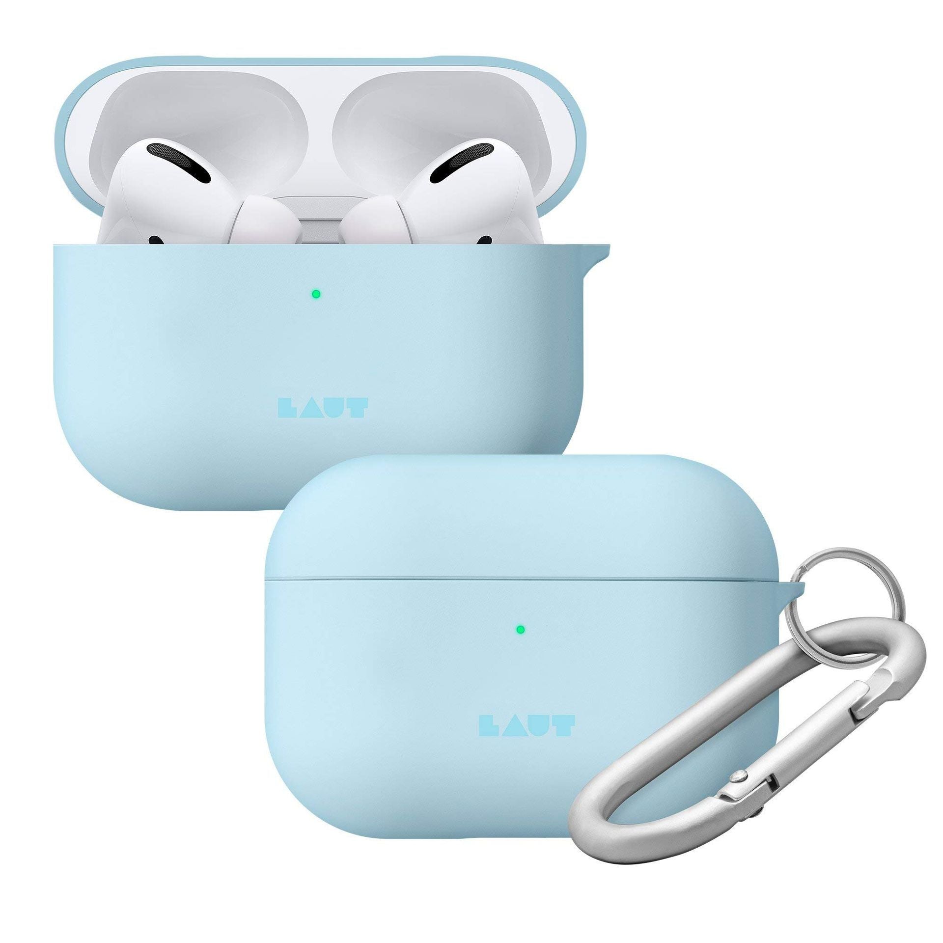 Laut Huex Pastels Baby Blue Case AirPods Pro Silky Rubber Lightweight Carabiner